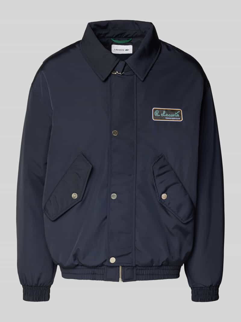 Lacoste Regular fit bomberjack met platte kraag