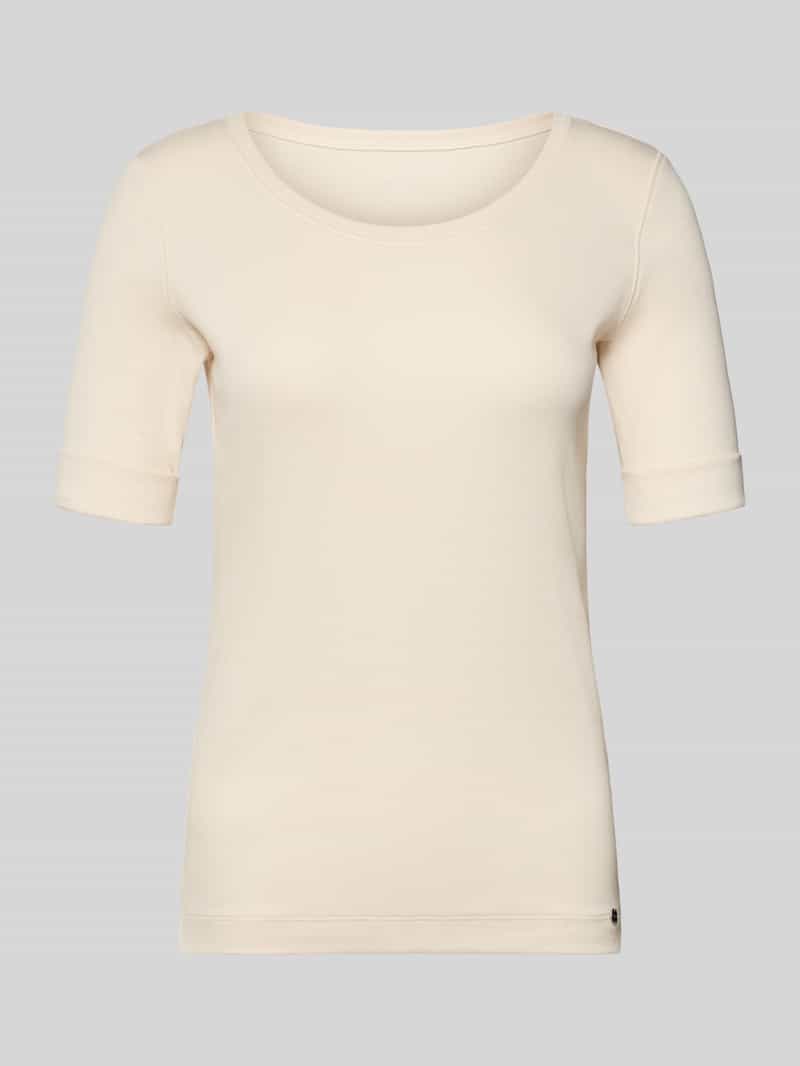 Marc Cain T-shirt met ronde hals en mouwen met opslag