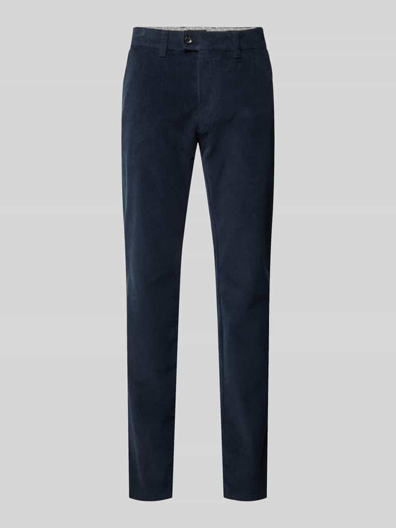 Eurex By Brax Regular fit corduroy broek met steekzakken, model 'JIM'