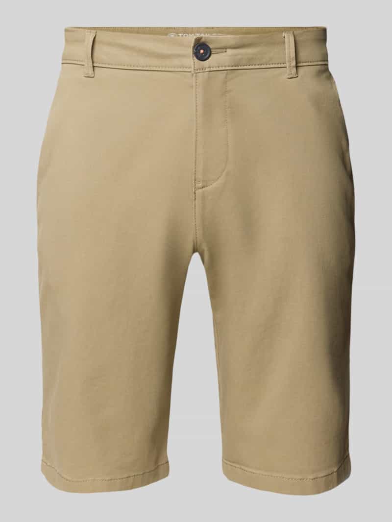 Tom Tailor Slim fit korte chino van katoenmix