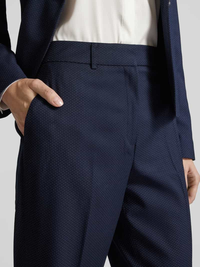 s.Oliver BLACK LABEL Regular fit stoffen broek van viscosemix met fijn stippenmotief