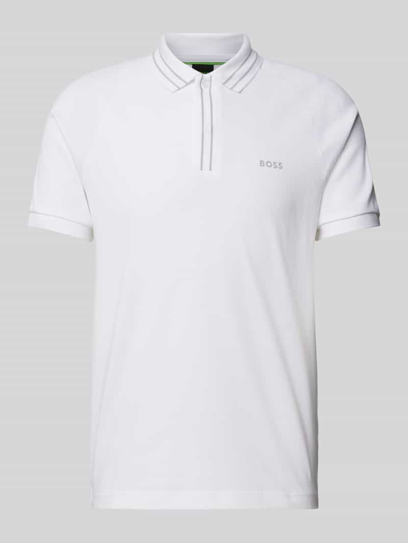 BOSS Green Poloshirt met labelprint model 'Paule'