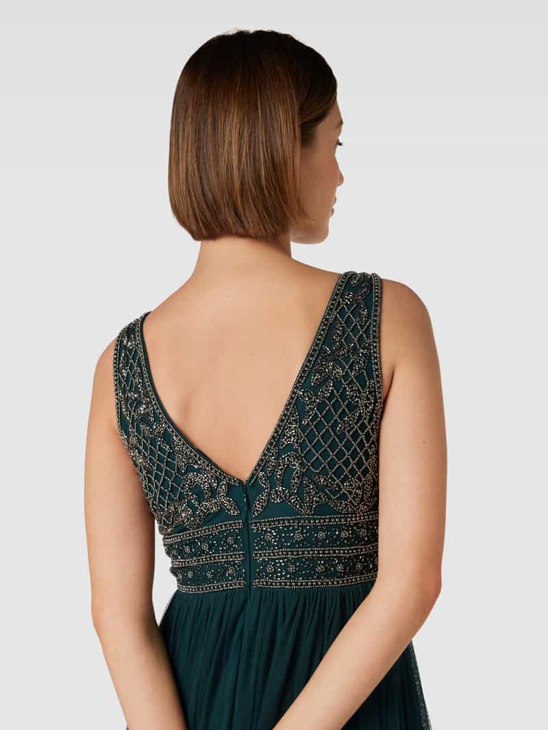 Lace & Beads Avondjurk met kralen en siersteentjes