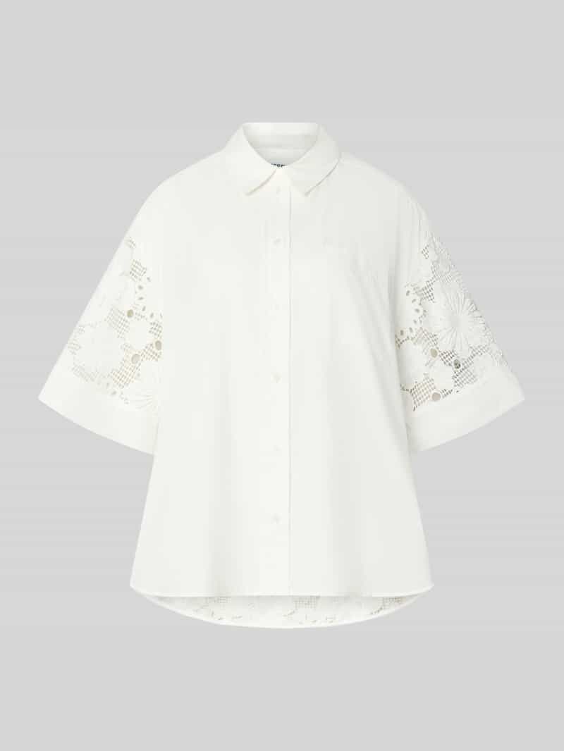 Essentiel Antwerp relaxed fit blouse met korte mouwen van puur katoen model 'KALI'