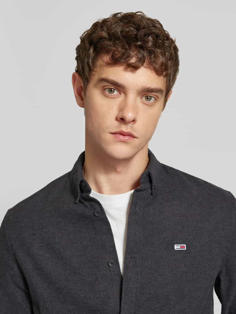 Tommy Jeans Regular fit flanellen overhemd met button-downkraag
