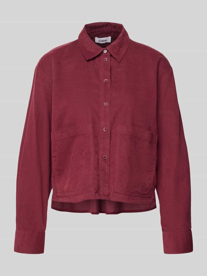 s.Oliver RED LABEL Boxy fit corduroy blouse van een mix van katoen en viscose