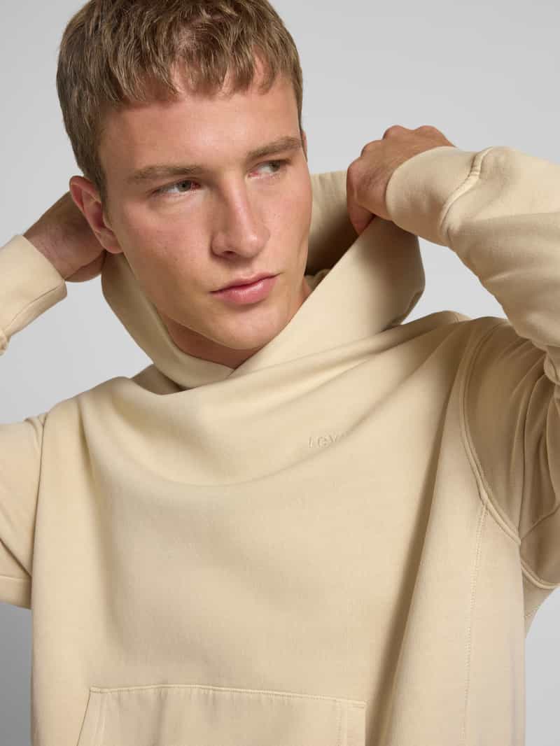Levi's Hoodie met kangoeroezak en labelstitching