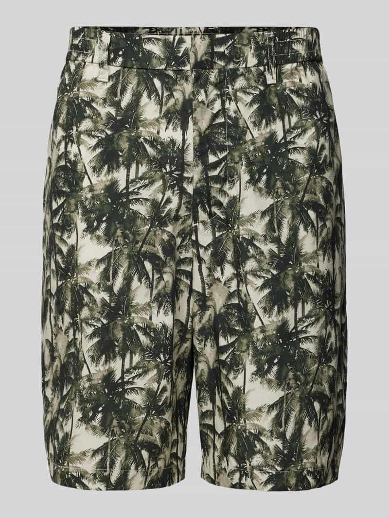 Armani Exchange Korte regular fit broek met riemlussen