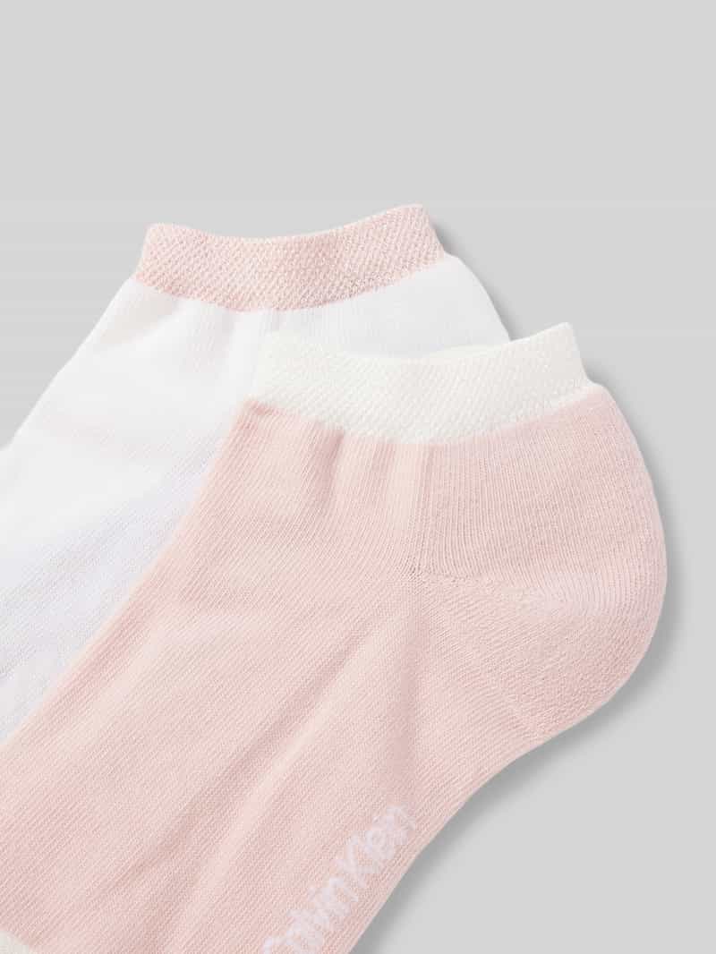 Calvin Klein Jeans Sneakersokken met labelprint in een set van 2 paar
