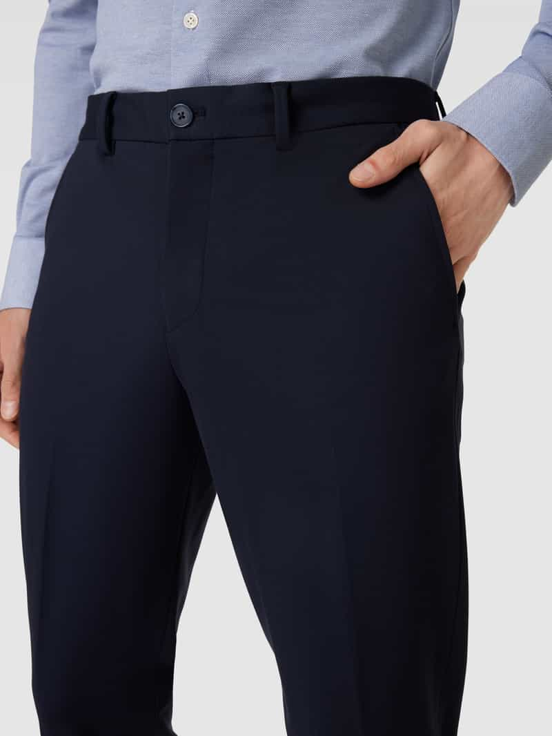 Selected Homme Slim fit stoffen broek met persplooien model 'DELON'