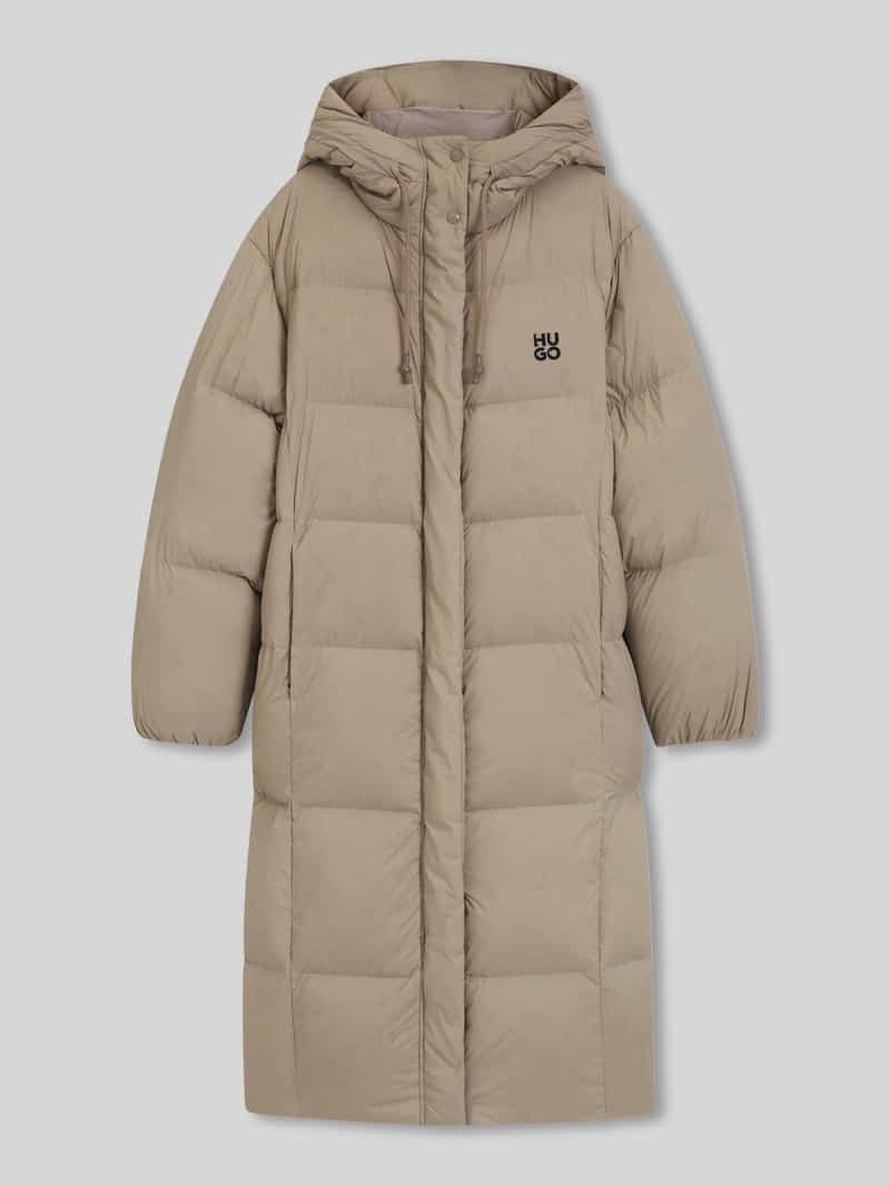 HUGO Regular fit lange donsjas met labelprint model 'FINI-3'