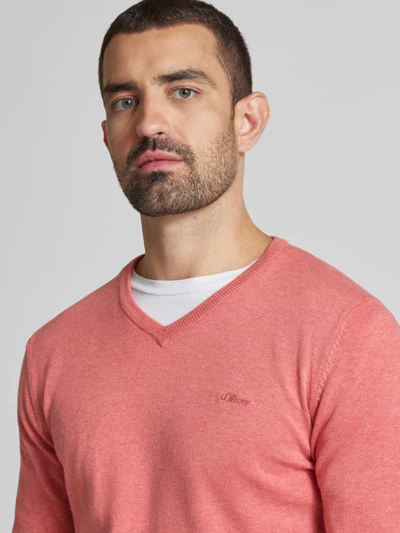 s.Oliver RED LABEL Regular fit gebreide pullover van zuiver katoen