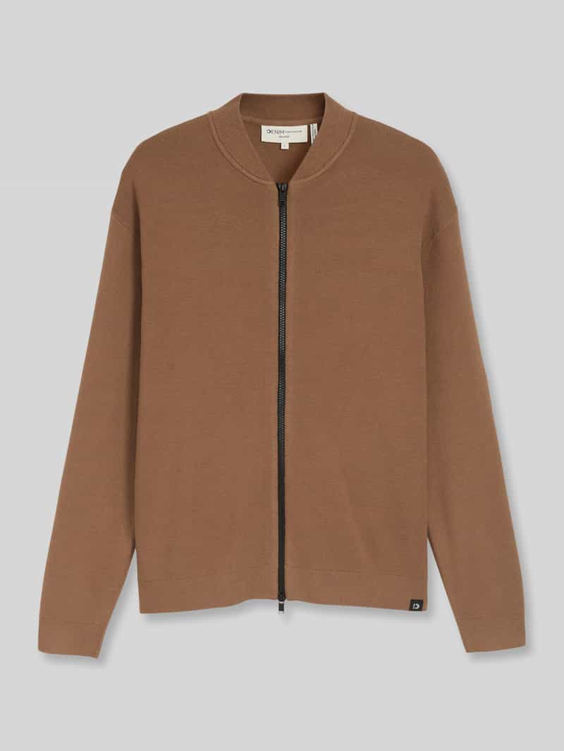Tom Tailor Denim Gebreid jack met ritssluiting-opstaande kraag