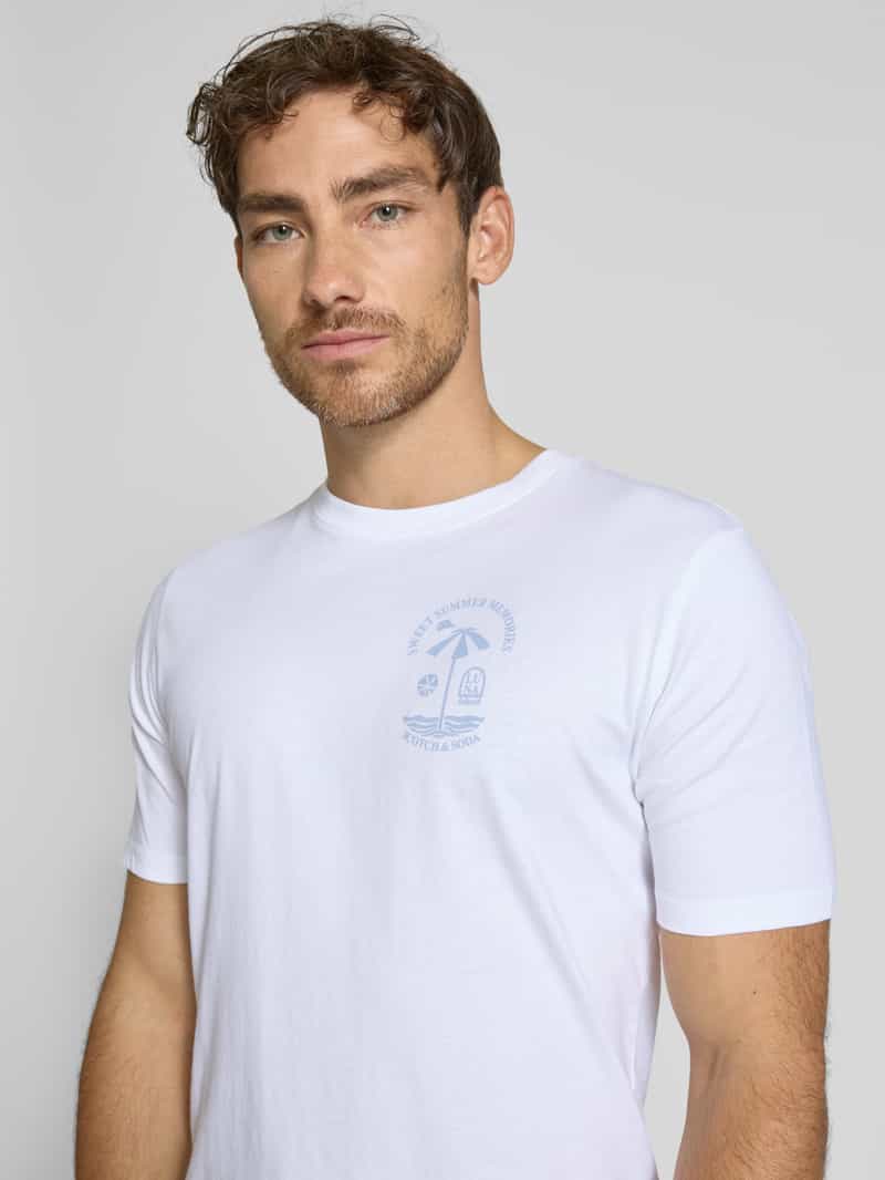 Scotch & Soda Regular fit T-shirt met motiefprint