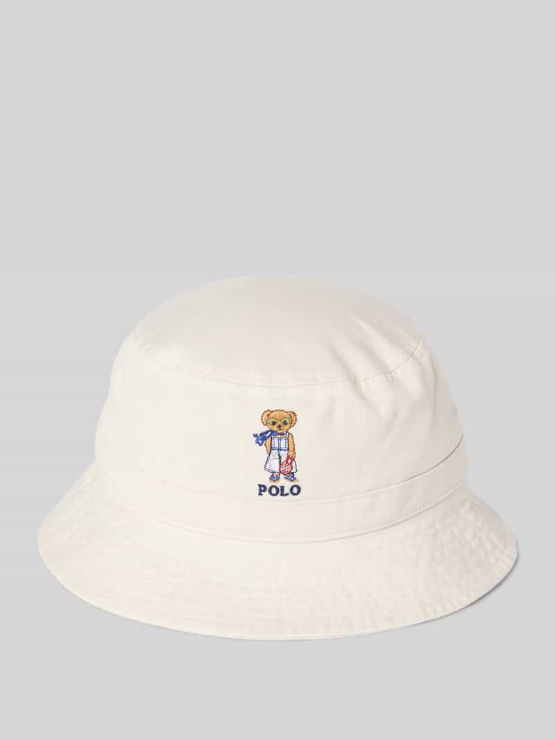 Polo Ralph Lauren Kids Vissershoedje met motiefstitching model 'BEAR'