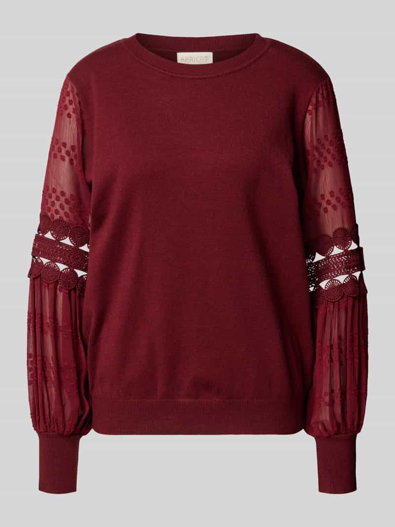 Apricot Gebreide pullover met ribboorden