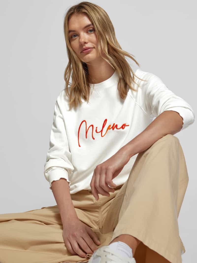Rich & Royal Sweatshirt met statement-opschrift