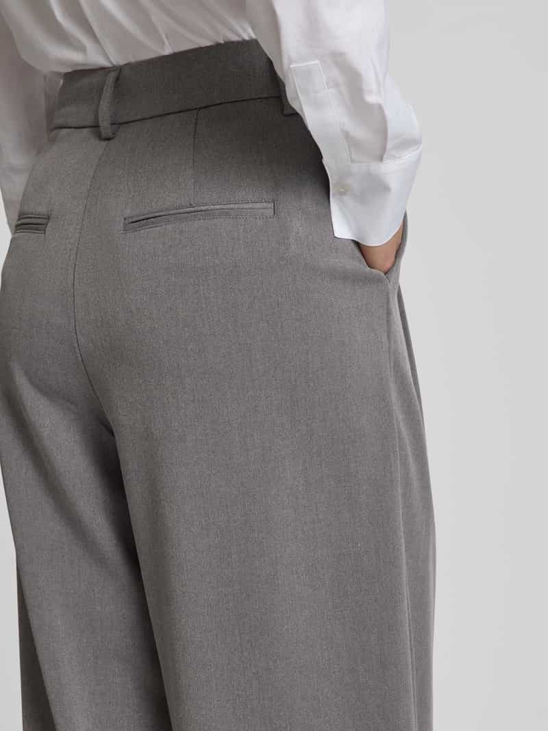 MSCH Copenhagen Baggy fit stoffen broek met plooien model 'Henrika'