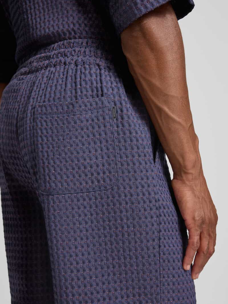 Les Deux Regular fit korte broek met structuurmotief model 'Harry'