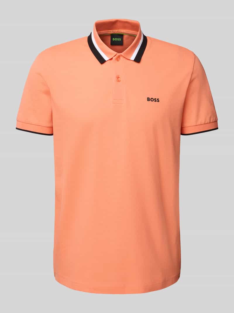 BOSS Green Regular fit poloshirt met labelprint model 'Paddy'