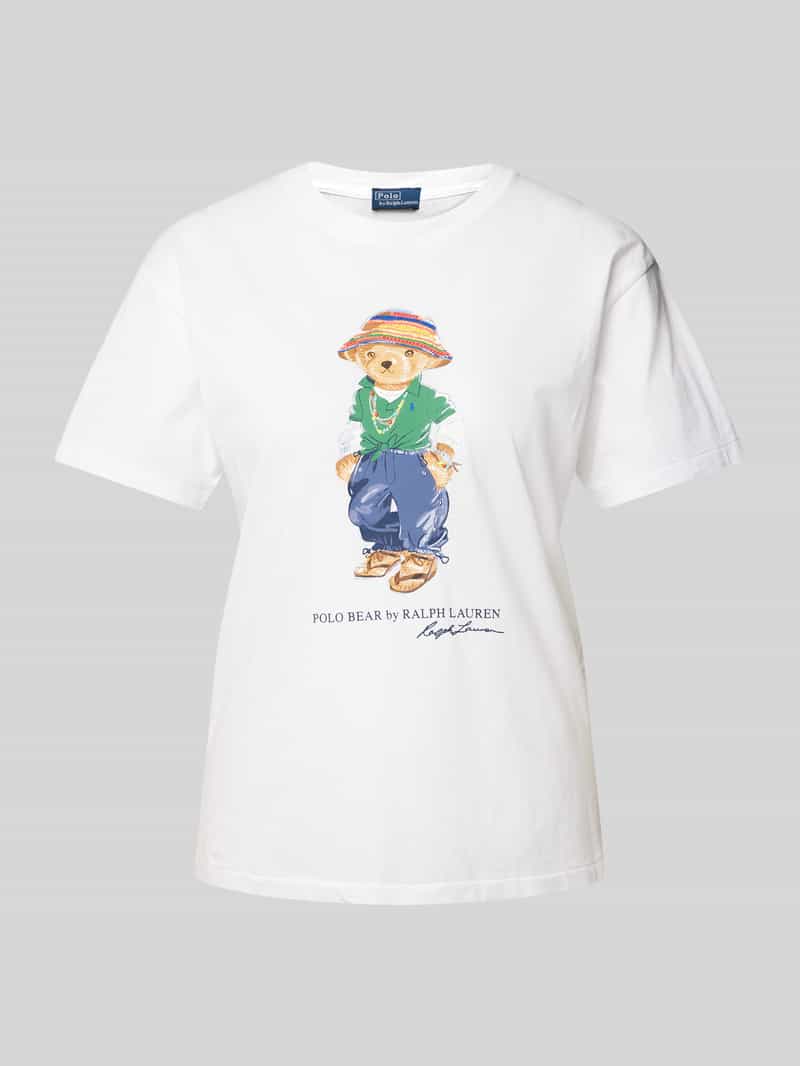 Polo Ralph Lauren T-shirt met motief- en labelprint model 'Beach'