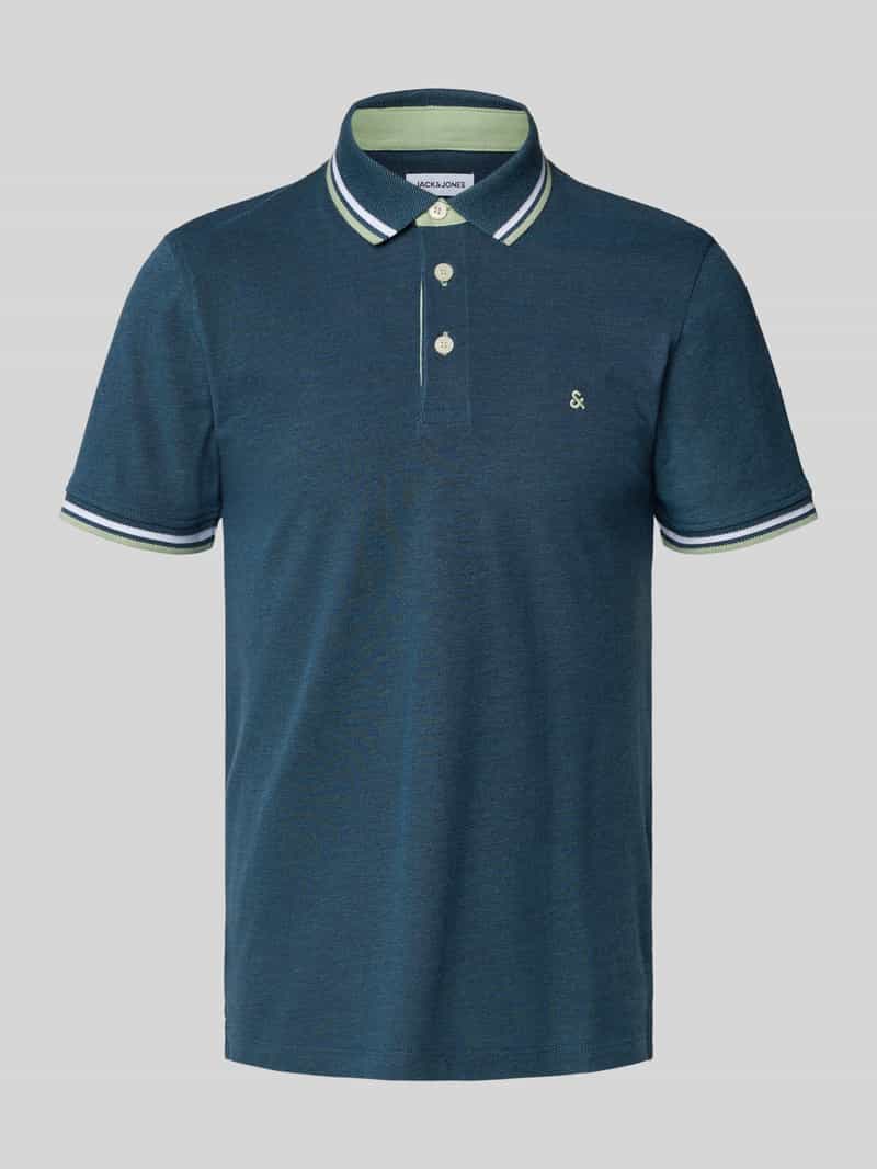 jack & jones Slim fit poloshirt met logostitching model 'PAULOS'