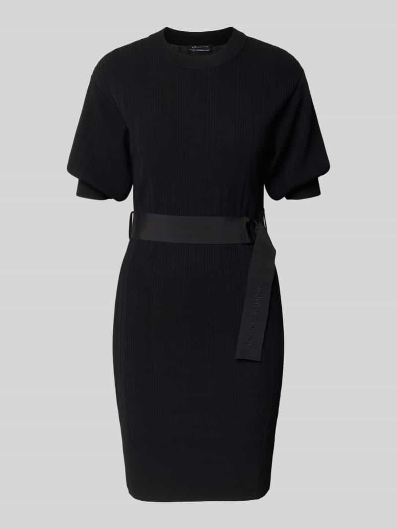 Armani Exchange Knielange jurk met tailleriem