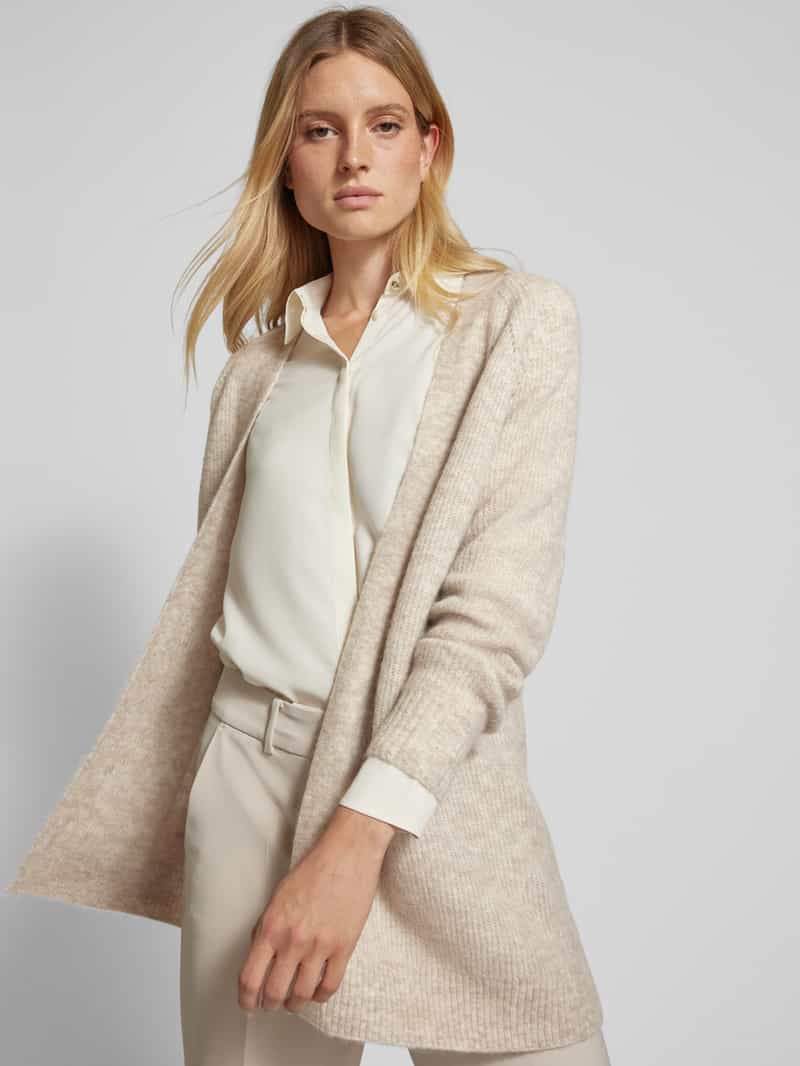 MOS MOSH Lange cardigan met ribboorden model 'THORA'