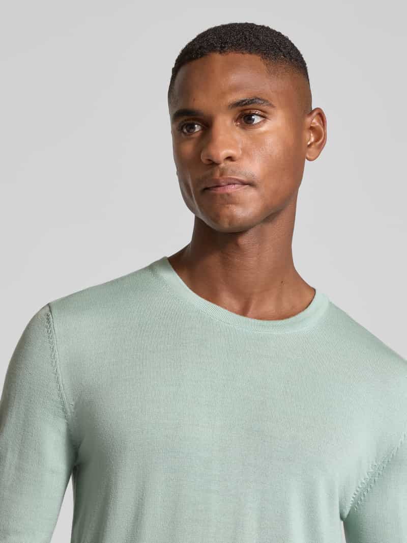 HUGO Regular fit gebreide pullover van merinowol model 'SAN CEDRIC'