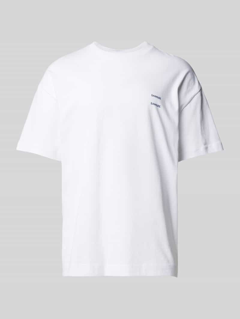 Samsøe Oversized T-shirt met geribde ronde hals model 'JOEL'