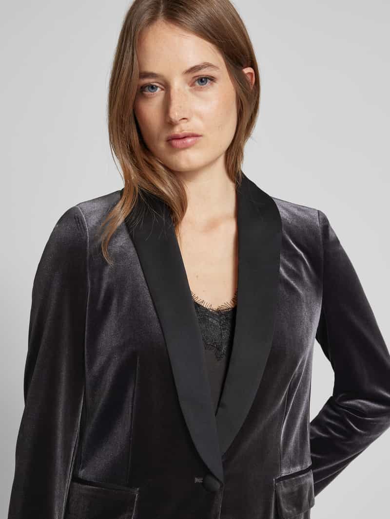 Christian Berg Woman Selection Blazer van fluweel met klepzakken