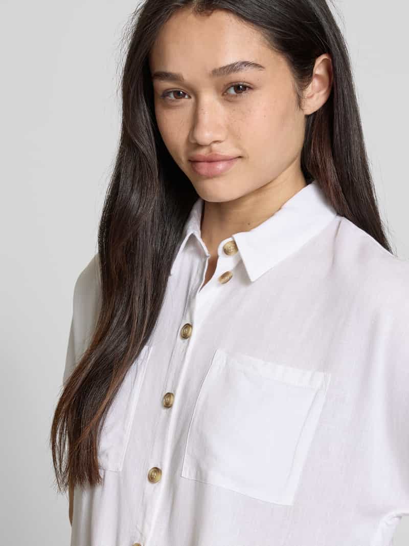 Pieces Boxy fit overhemdblouse met knoopdetail model 'PIA'