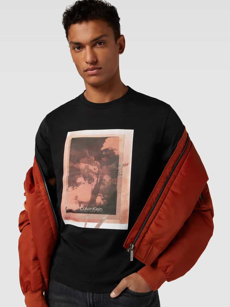 CK Calvin Klein T-shirt met labelprint model 'PHOTO'