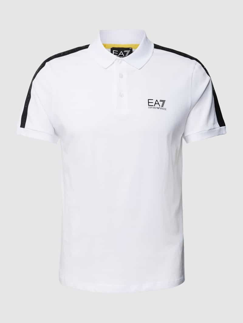 EA7 Emporio Armani Regular fit poloshirt met labelprint