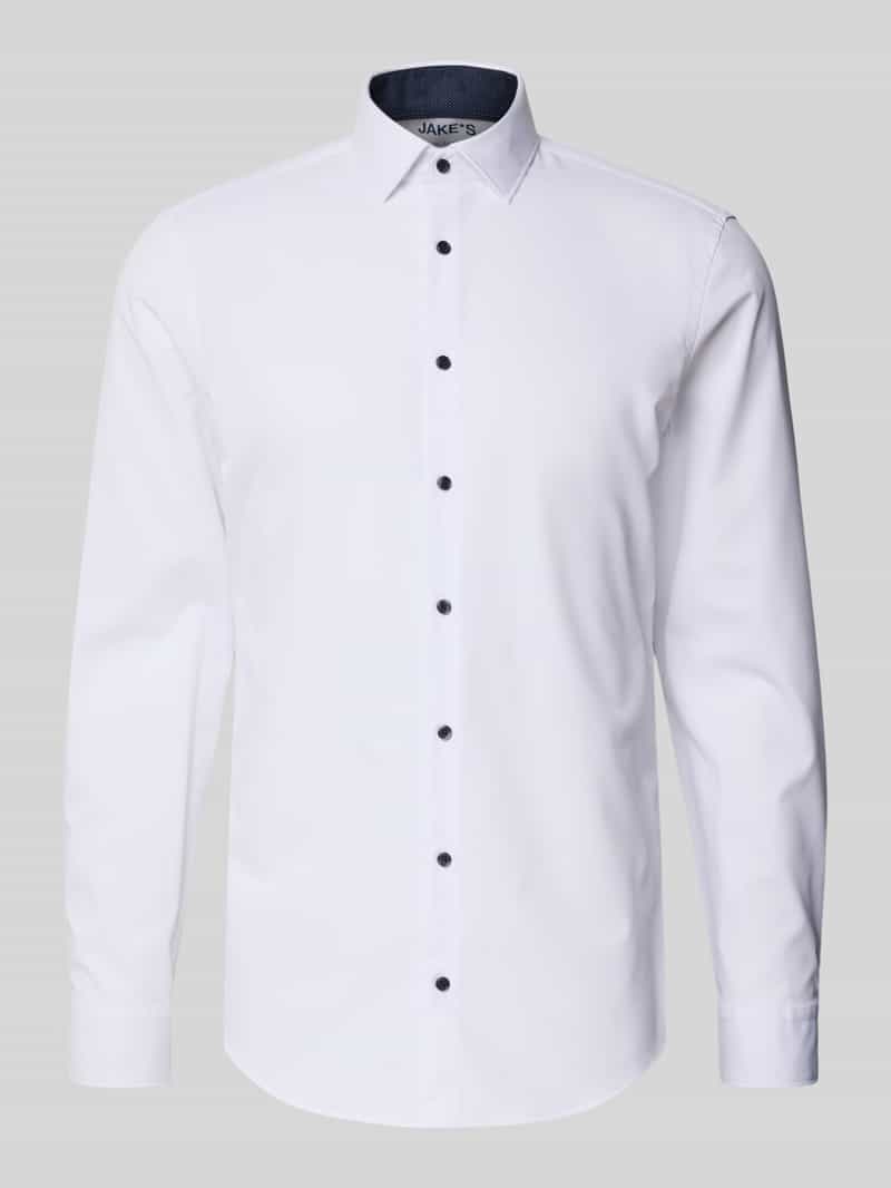 Slim fit zakelijk overhemd met stretch