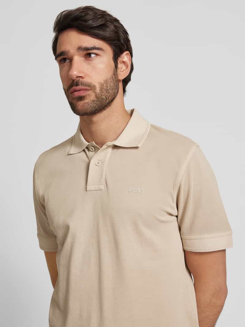 Boss Orange Slim fit poloshirt met labelprint model 'Prime'