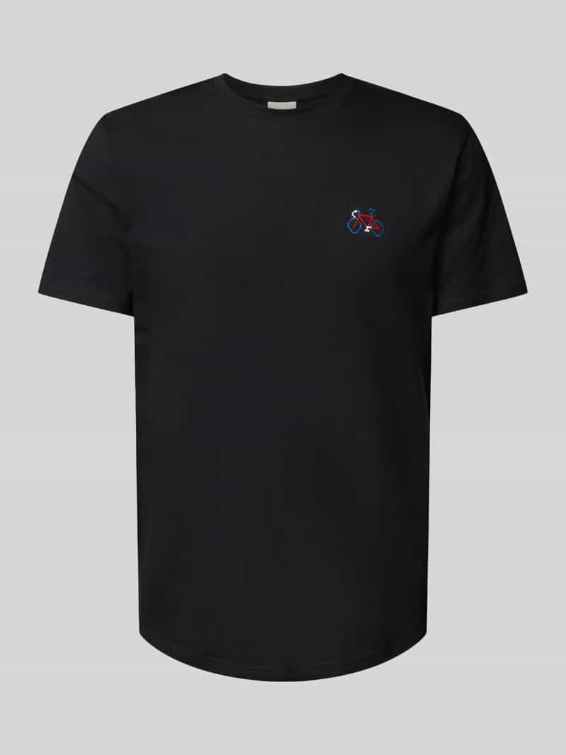 Dedicated T-shirt met stitching en ronde hals