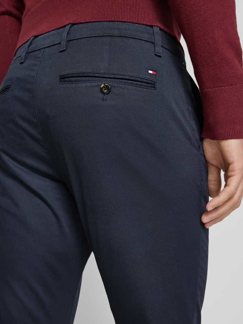 Tommy Hilfiger Slim fit chino met knoop- en ritssluiting model 'BLEECKER'