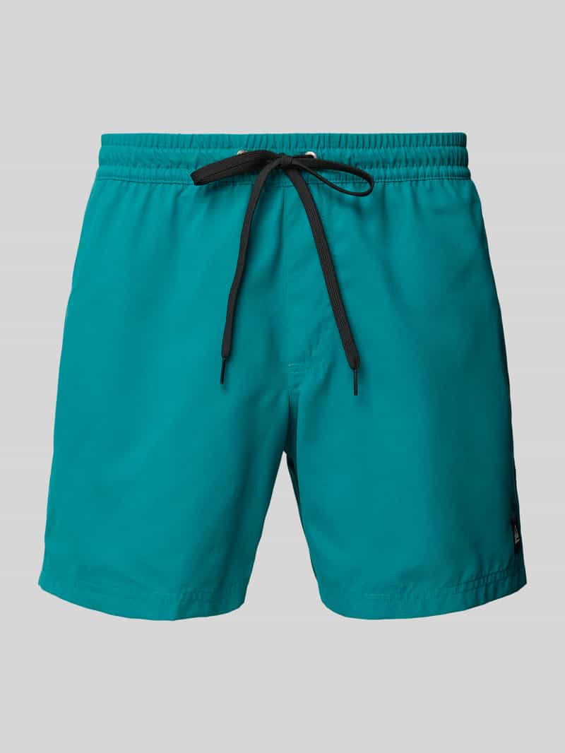 Quiksilver Zwembroek met labeldetail en elastische band