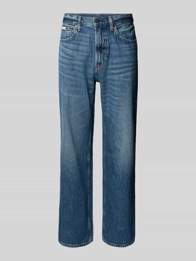 Calvin Klein Jeans Straight fit jeans van puur katoen in 5-pocketmodel