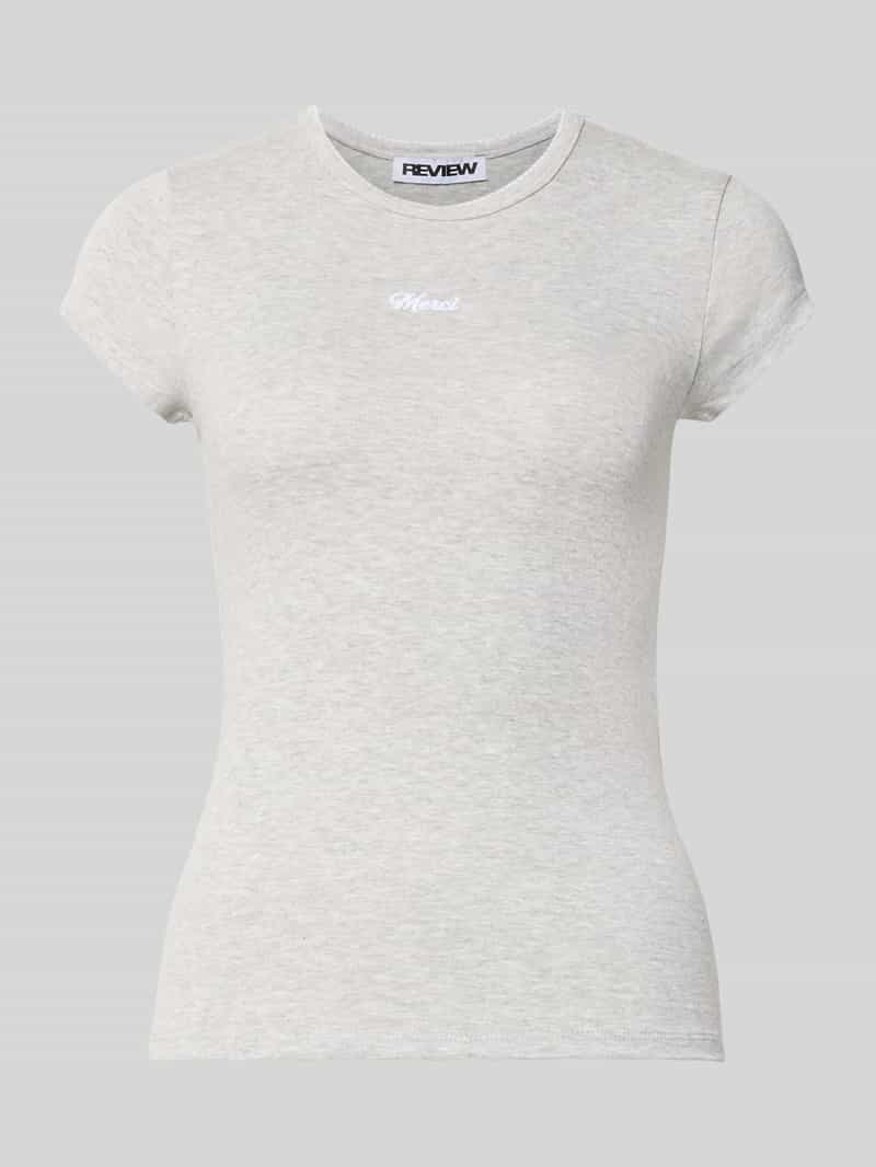 REVIEW T-shirt met kleine logo-opschrift
