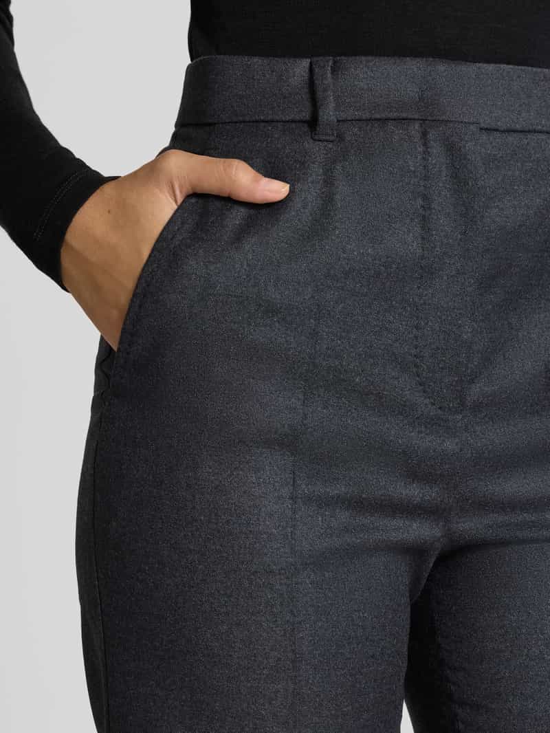 Max Mara Studio Regular fit wijde broek van scheerwolmix model 'LAMBRO'