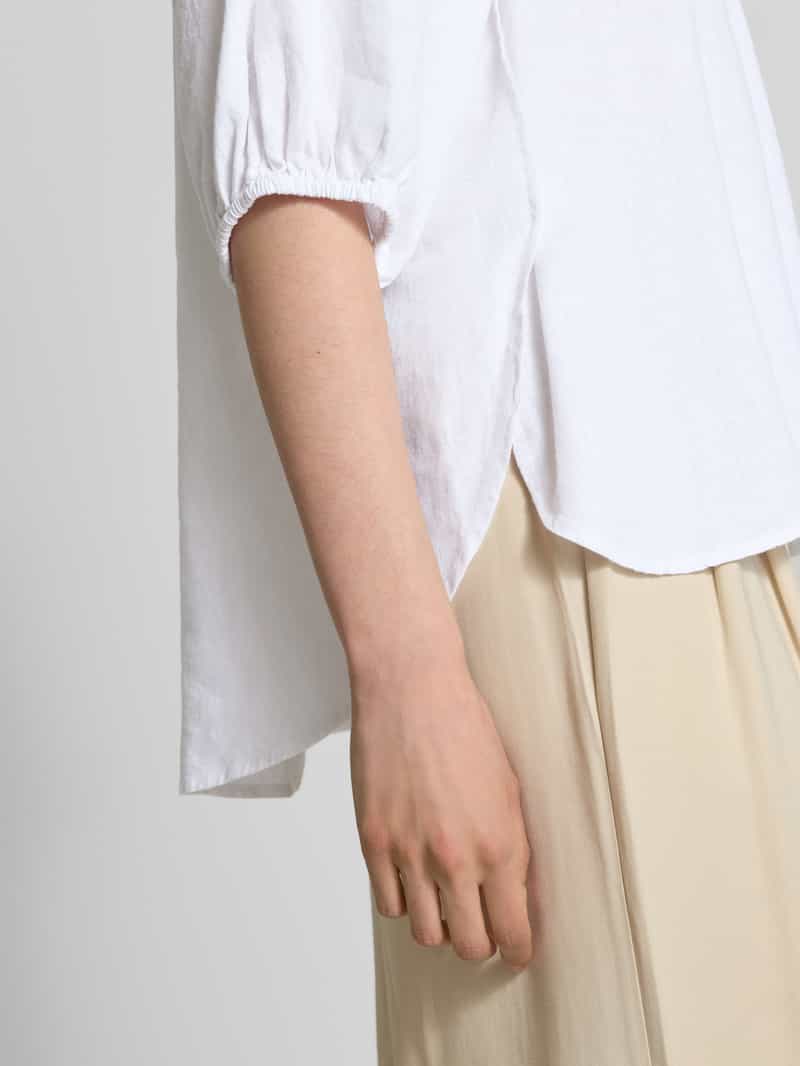 FREE QUENT Relaxed fit linnen blouse met tuniekkraag model 'Lava'