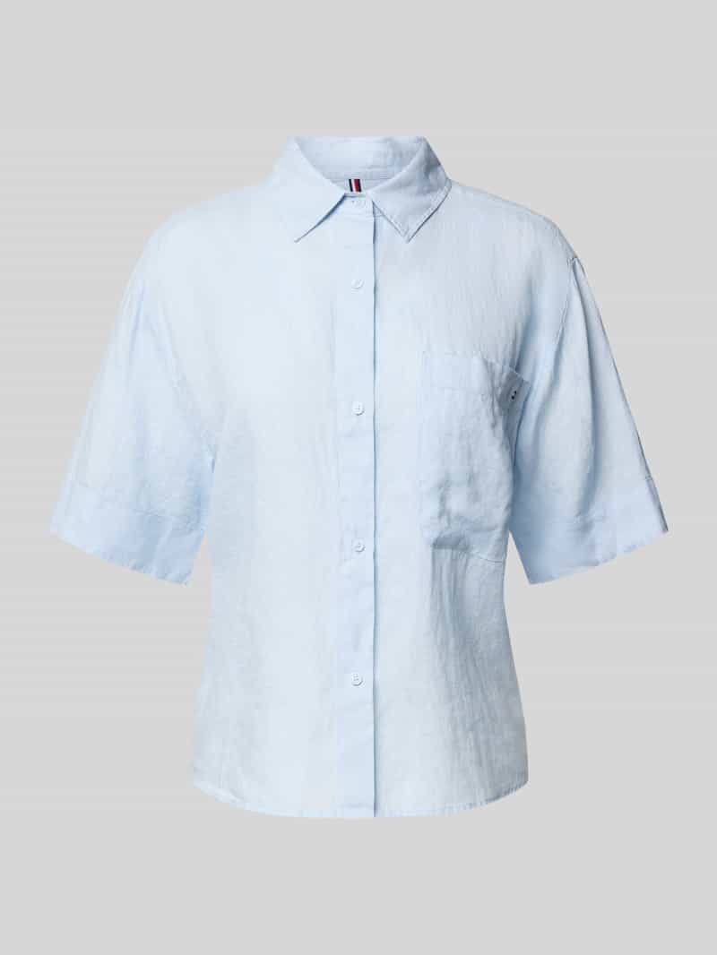 Tommy Hilfiger Relaxed fit overhemdblouse van puur linnen