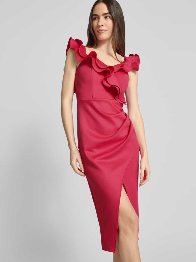 Lipsy Knielange cocktailjurk met volants
