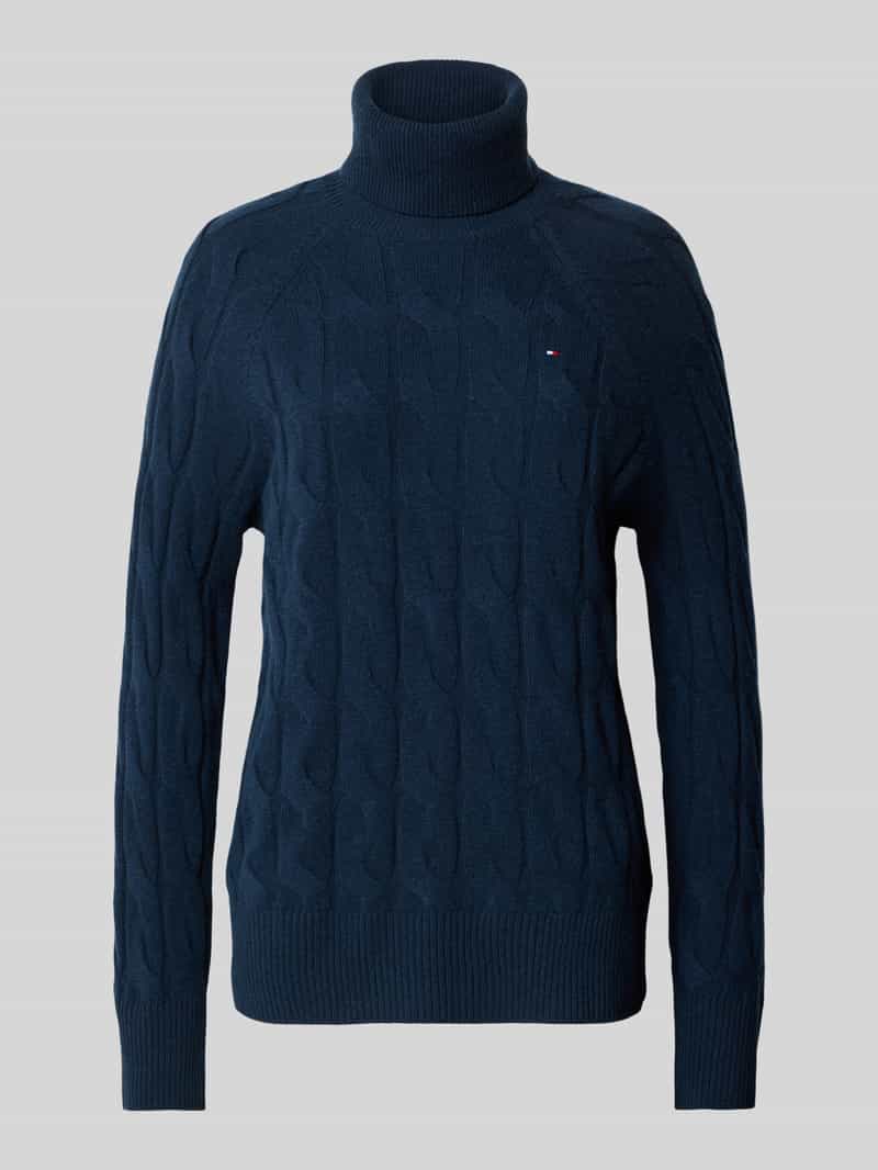 Tommy Hilfiger Relaxed fit coltrui van zuivere wol