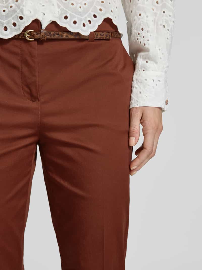 Christian Berg Woman Slim fit stoffen broek met verkort model