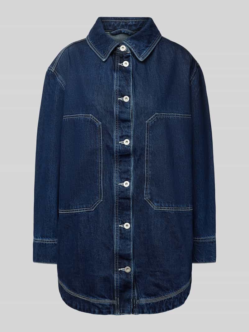 Hugo Blue Relaxed fit jeansjack met knoopsluiting model 'Galane'