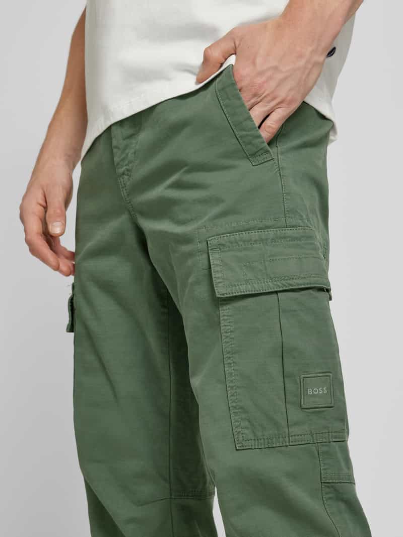Boss Orange Cargobroek met labelpatch model 'Sisla'