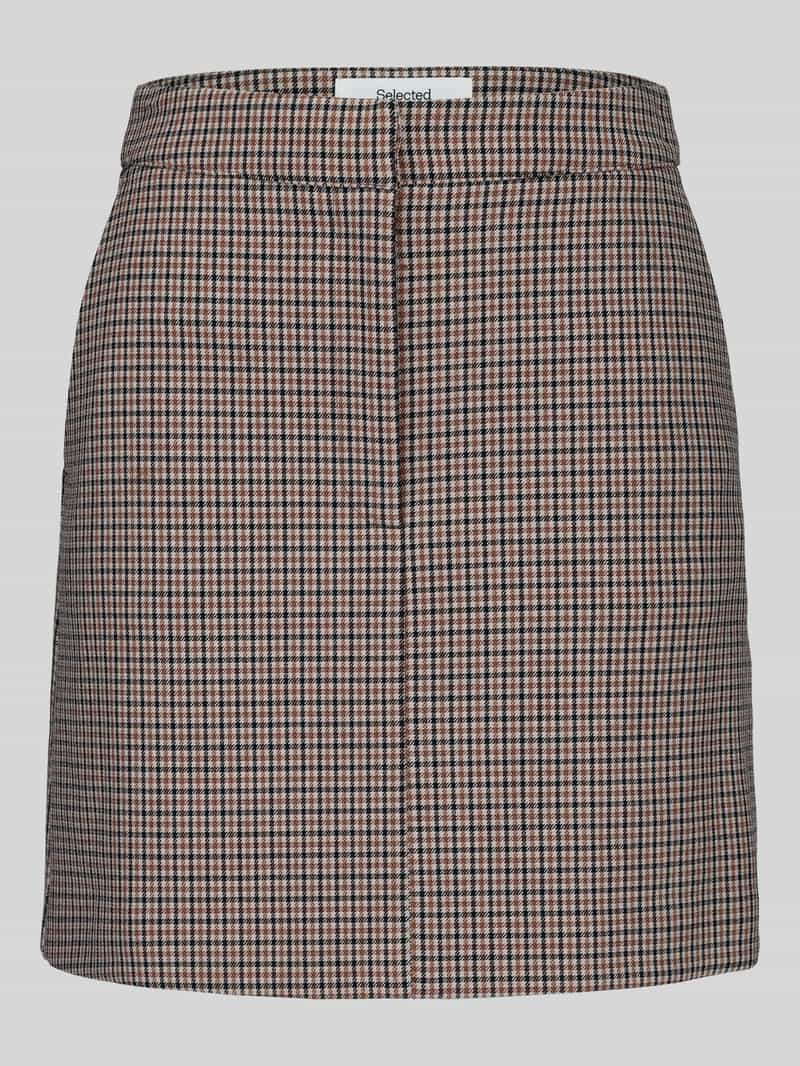 Selected Mini-rok met glencheck-motief
